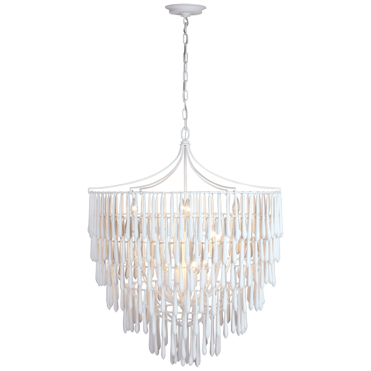 Vacarro Large Chandelier - Plaster White Finish