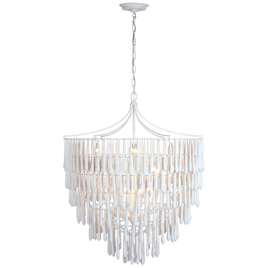 Vacarro Large Chandelier - Plaster White Finish