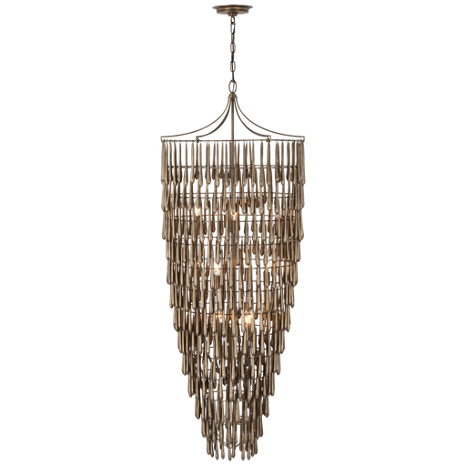 Vacarro Tall Cascading Chandelier - Antique Bronze Finish