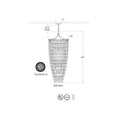 Load image into Gallery viewer, Vacarro Tall Cascading Chandelier - Diagram
