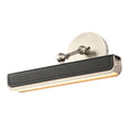 Load image into Gallery viewer, Valise Small LED Picture Light - Aged Nickel/Tuxedo Leather
