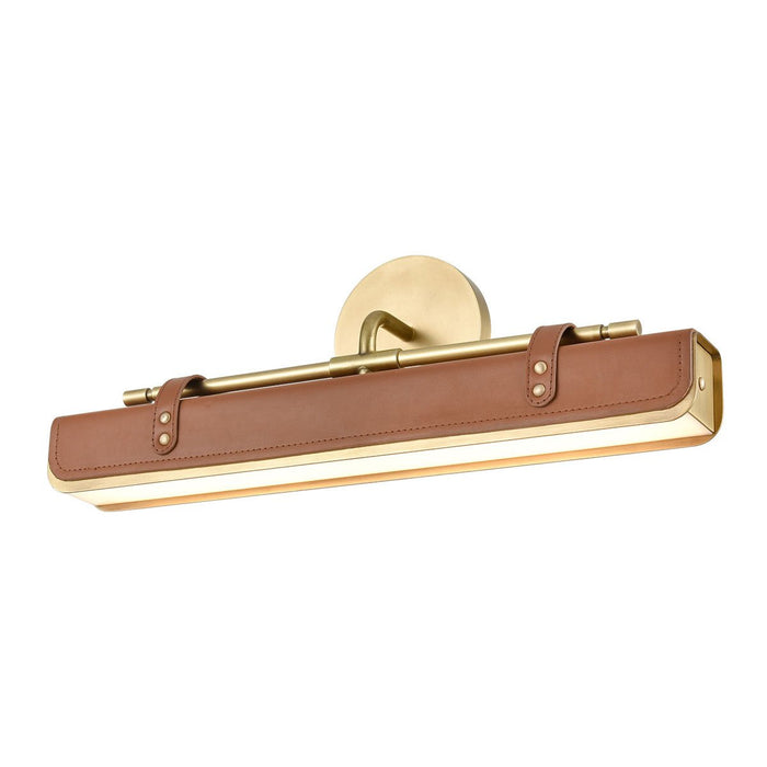 Valise Small LED Wall Sconce - Vintage Brass/Cognac Leather