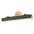 Load image into Gallery viewer, Valise Small LED Wall Sconce - Vintage Brass/Tuxedo Leather
