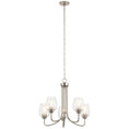 Load image into Gallery viewer, Valserrano 5Light Chandelier - Seeded Glass/Brushed Nickel Finish
