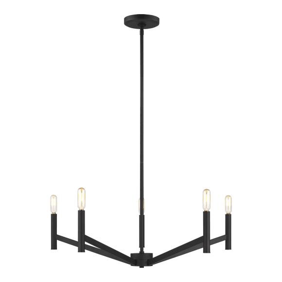 Vector Medium Chandelier - Midnight Black Finish