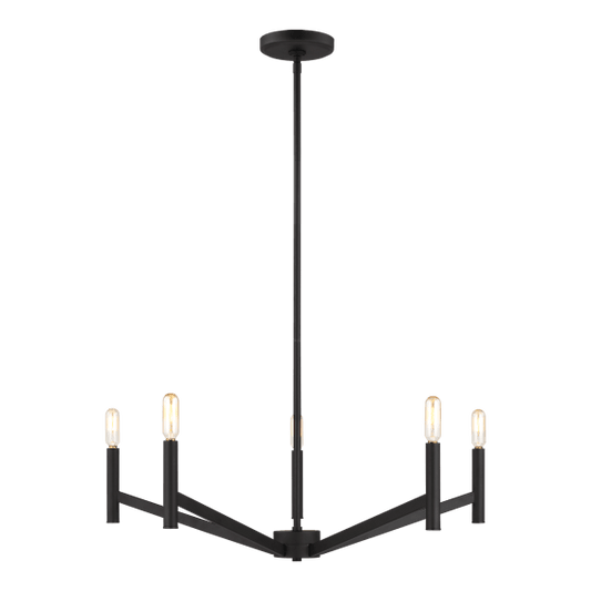 Vector Medium Chandelier - Midnight Black Finish