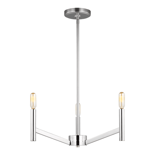 Vector Small Chandelier - Chrome Finish