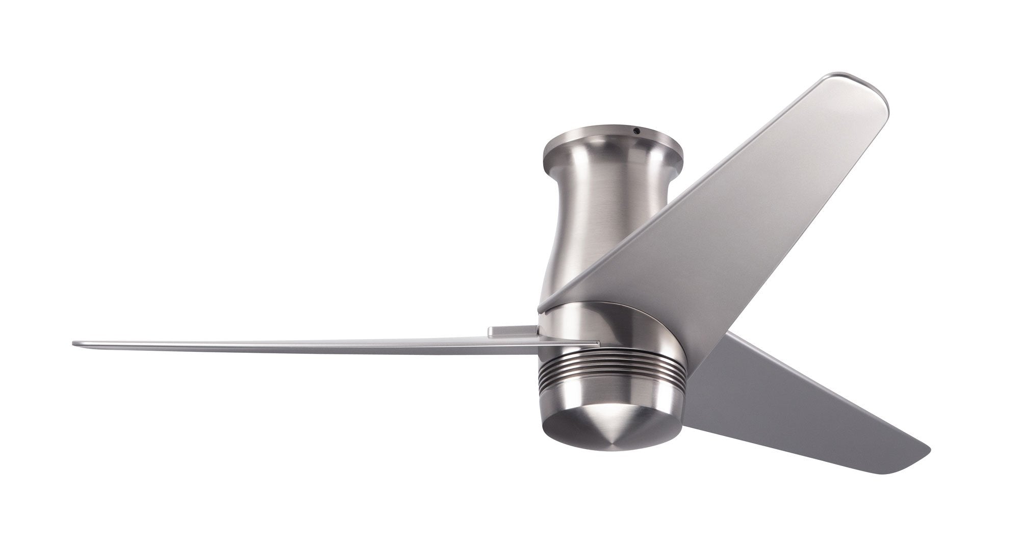 Velo DC Flush Ceiling Fan - Nickel Blades (No Light)