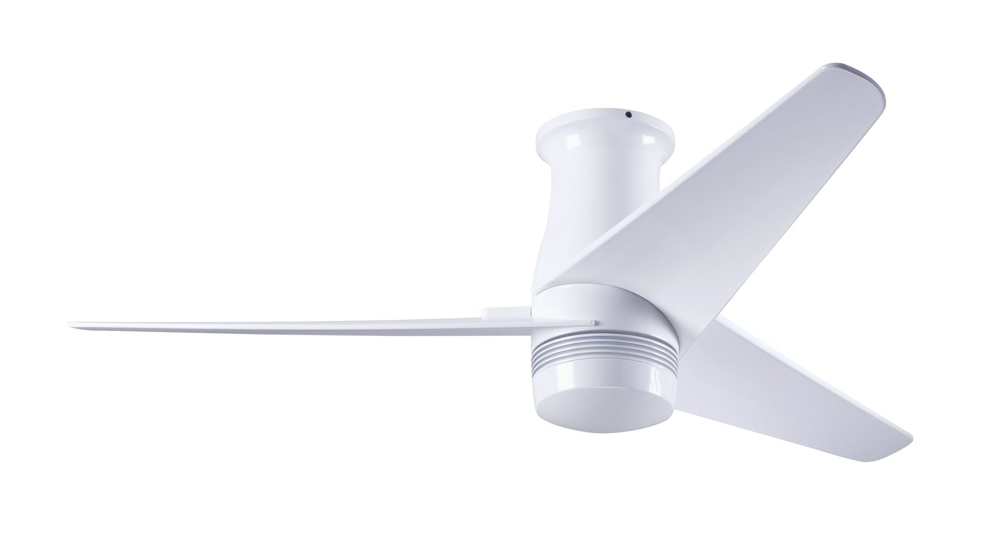 Velo DC Flush Ceiling Fan - White Blades (No Light)