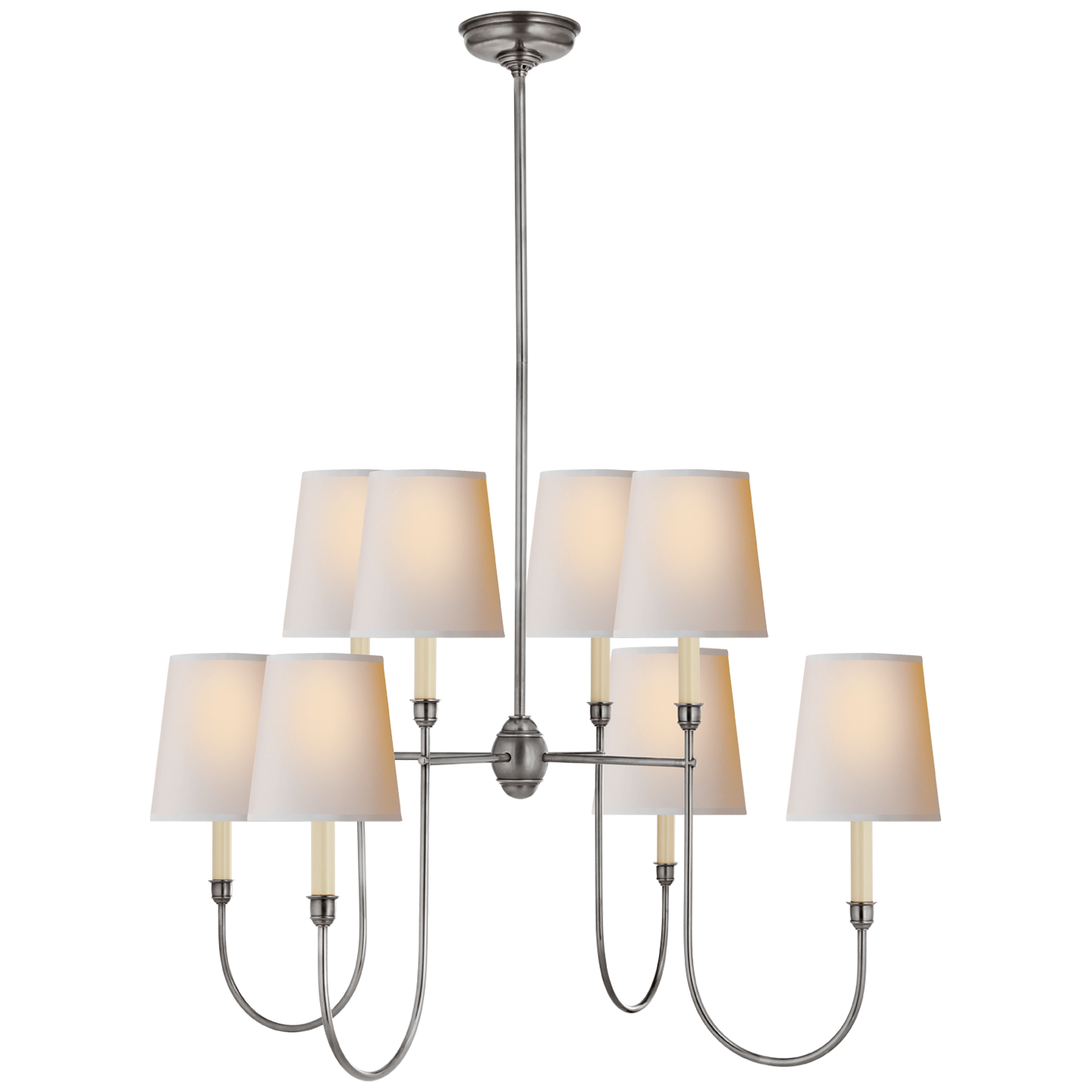 Vendome Large Chandelier - Antique Silver Finish