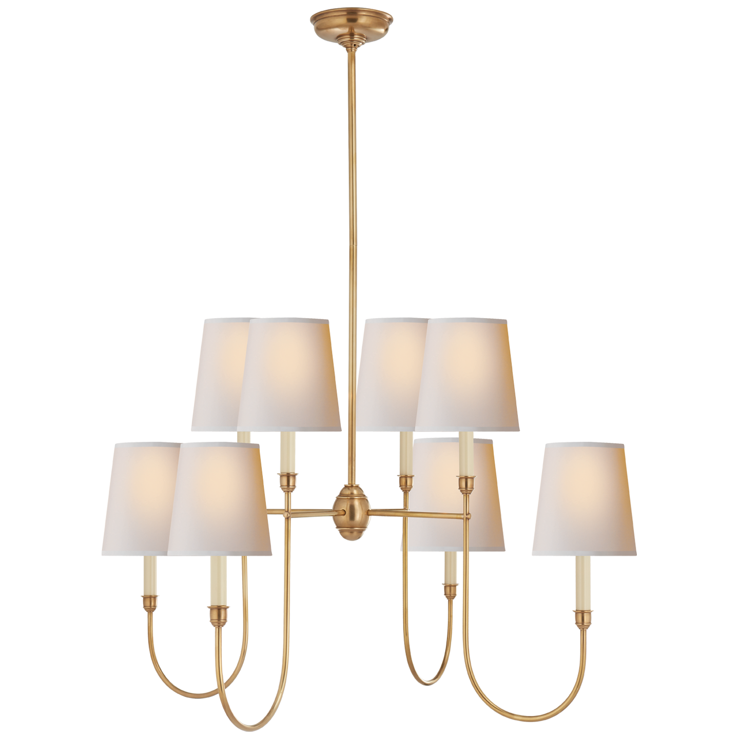 Vendome Large Chandelier - Hand-Rubbed Antique Brass Finish