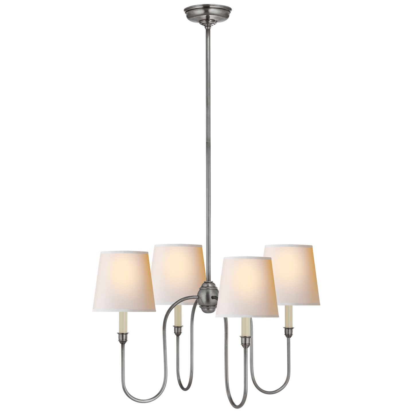 Vendome Small Chandelier - Antique Silver Finish