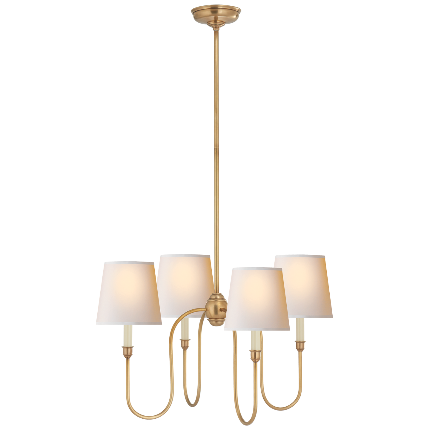 Vendome Small Chandelier - Hand-Rubbed Antique Brass Finish