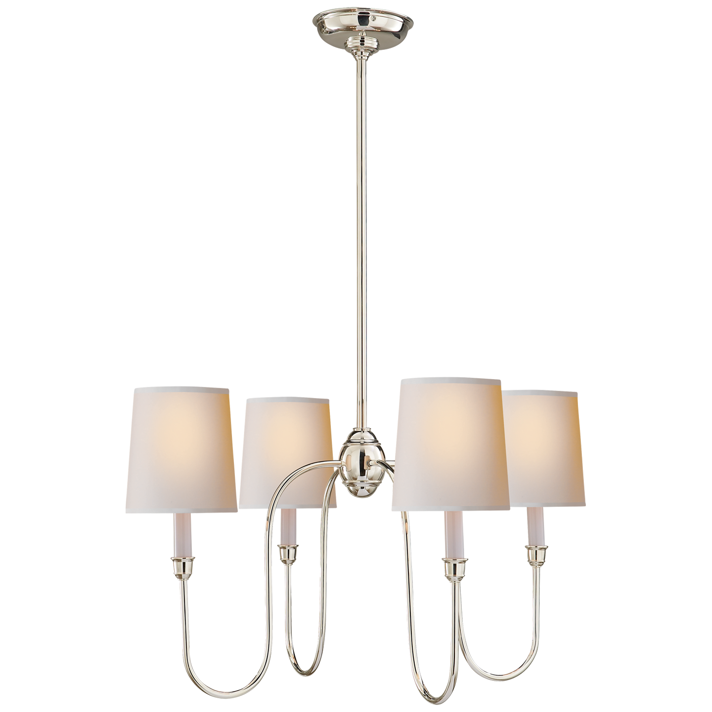 Vendome Small Chandelier - Polished Nickel Finish