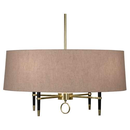 Ventana Single Shade Chandelier - Antique Brass