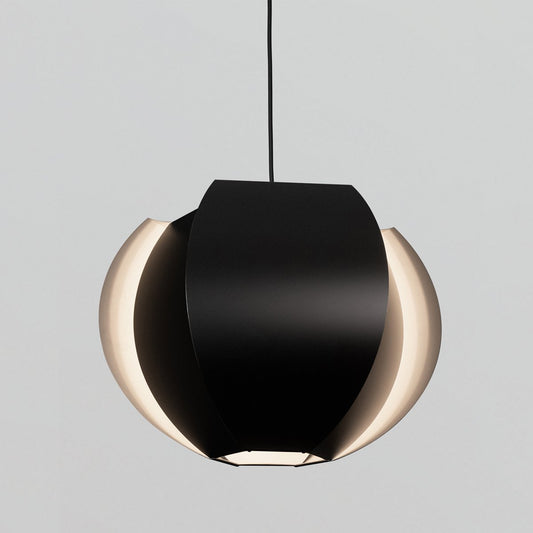 Veris Medium Pendant - Matte Black/Matte White Interior