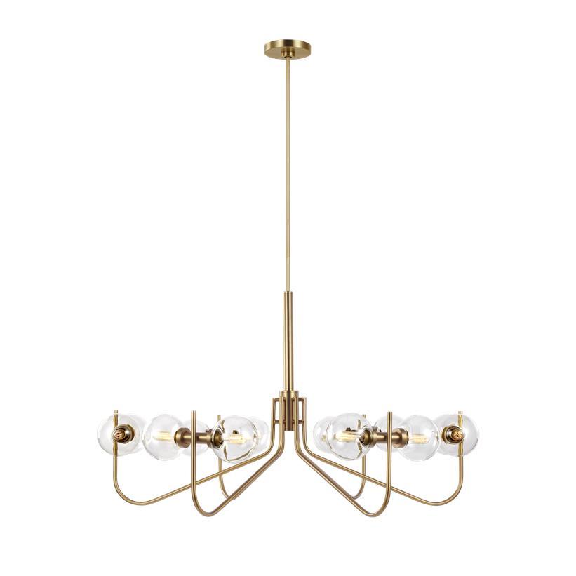 Verne Chandelier - Burnished Brass Finish