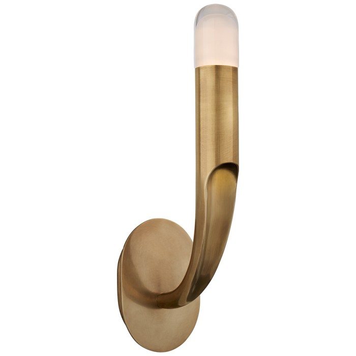 Verso Single Sconce - Antique-Burnished Brass Finish with a Clear Glass Shade