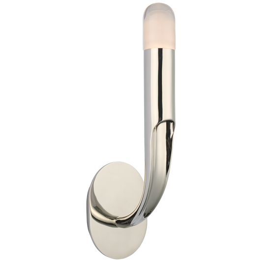 Verso Single Sconce - Polished Nickel Finish Clear Glass