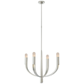 Load image into Gallery viewer, Verso Small Chandelier - Alabaster/Polished Nickel Finish
