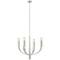 Load image into Gallery viewer, Verso Small Chandelier - Clear Glass/Polished Nickel Finish
