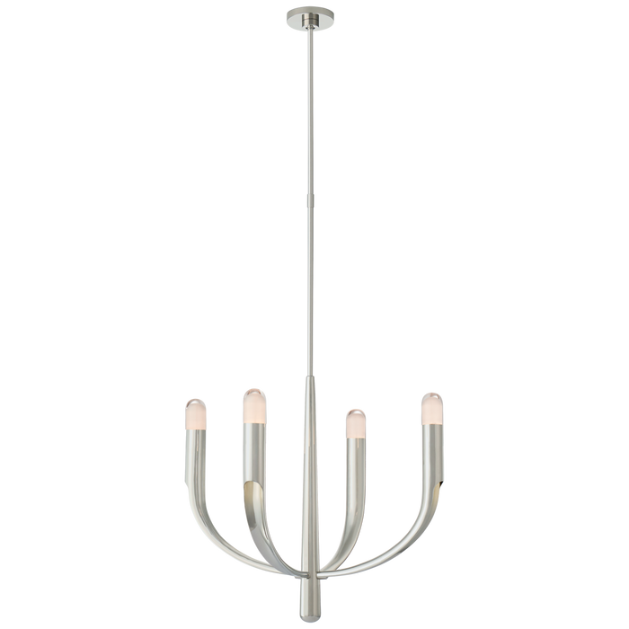 Verso Small Chandelier - Clear Glass/Polished Nickel Finish