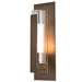 Vertical Bar Fluted Small Outdoor Wall Sconce - Coastal Bronze Finish