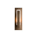 Vertical Bar Fluted Small Outdoor Wall Sconce - Coastal Bronze Finish