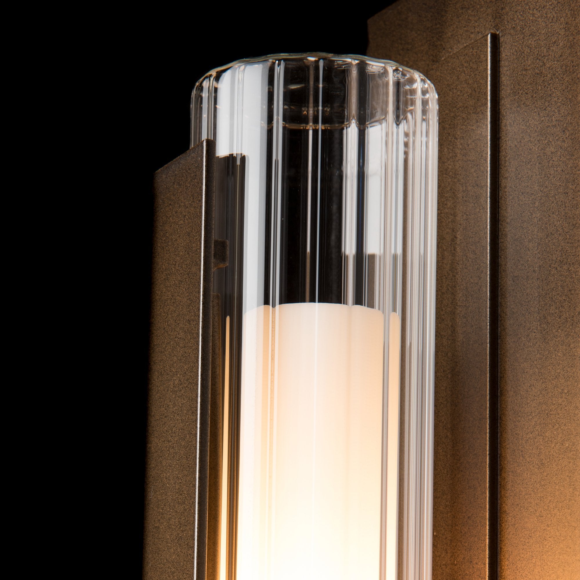 Vertical Bar Fluted Outdoor Wall Sconce - Detail