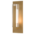 Load image into Gallery viewer, Vertical Bar Fluted Medium Outdoor Wall Sconce - Coastal Gold Finish
