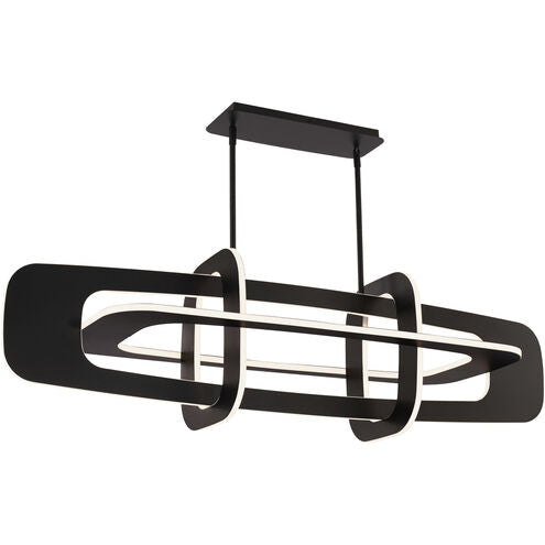 Vesta Linear Chandelier - Black Finish