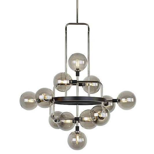 Viaggio Chandelier - Smoke/Polished Nickel Finish