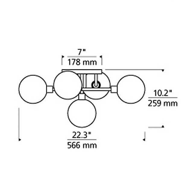 Viaggio Flushmount - Diagram