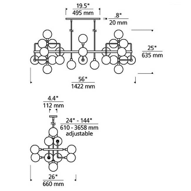 Viaggio Linear Suspension - Diagram
