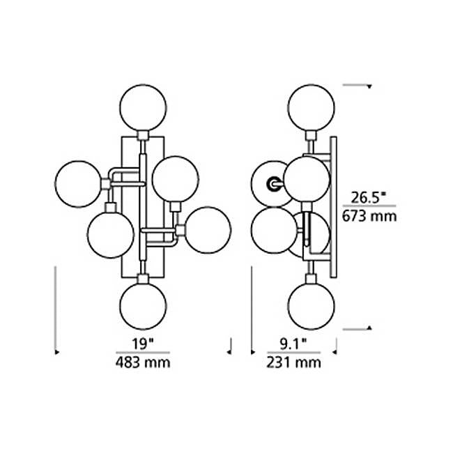 Viaggio Wall Sconce - Diagram