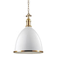 Load image into Gallery viewer, Viceroy Large Pendant - White/Aged Brass
