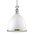 Load image into Gallery viewer, Viceroy Large Pendant - White/Polished Nickel
