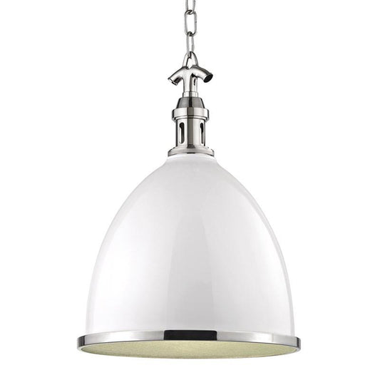 Viceroy Large Pendant - White/Polished Nickel