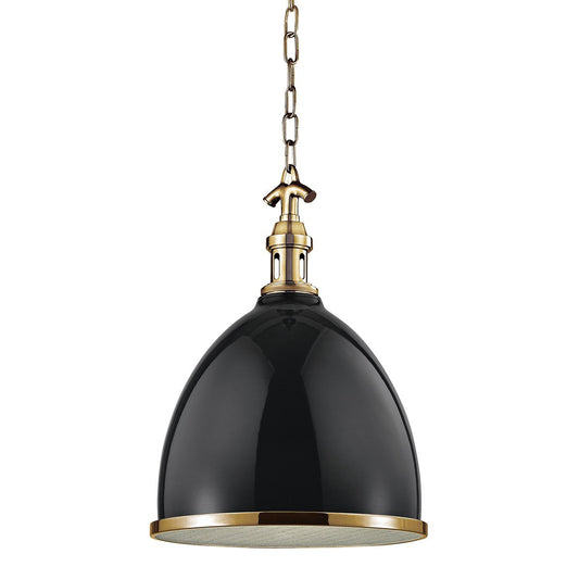 Viceroy Small Pendant - Black/Aged Brass