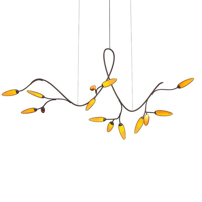 Vines Small Linear Pendant - Coffee Brown Finish