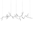 Load image into Gallery viewer, Vines Large Linear Pendant - Satin Black Finish
