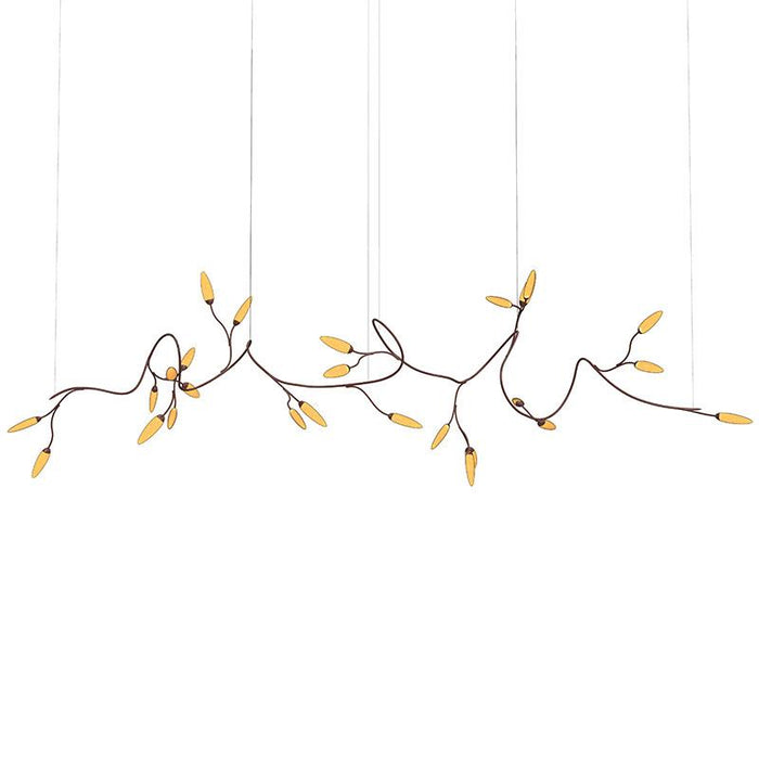 Vines Large Linear Pendant - Coffee Brown Finish