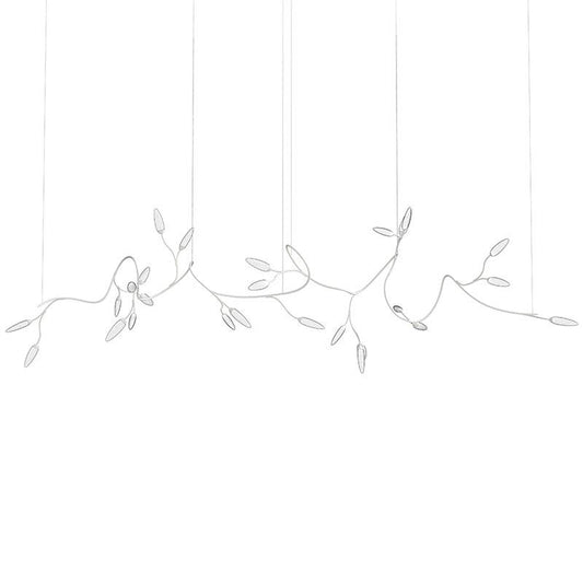 Vines Large Linear Pendant - Satin White Finish