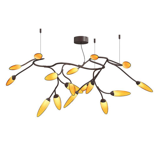 Vines Semi Flush Mount - Coffee Brown Finish