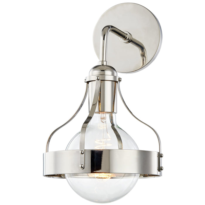 Violet Round Wall Sconce - Polished Nickel