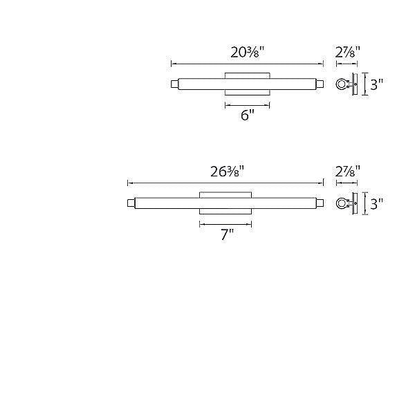 Vista LED Bath Light - Diagram