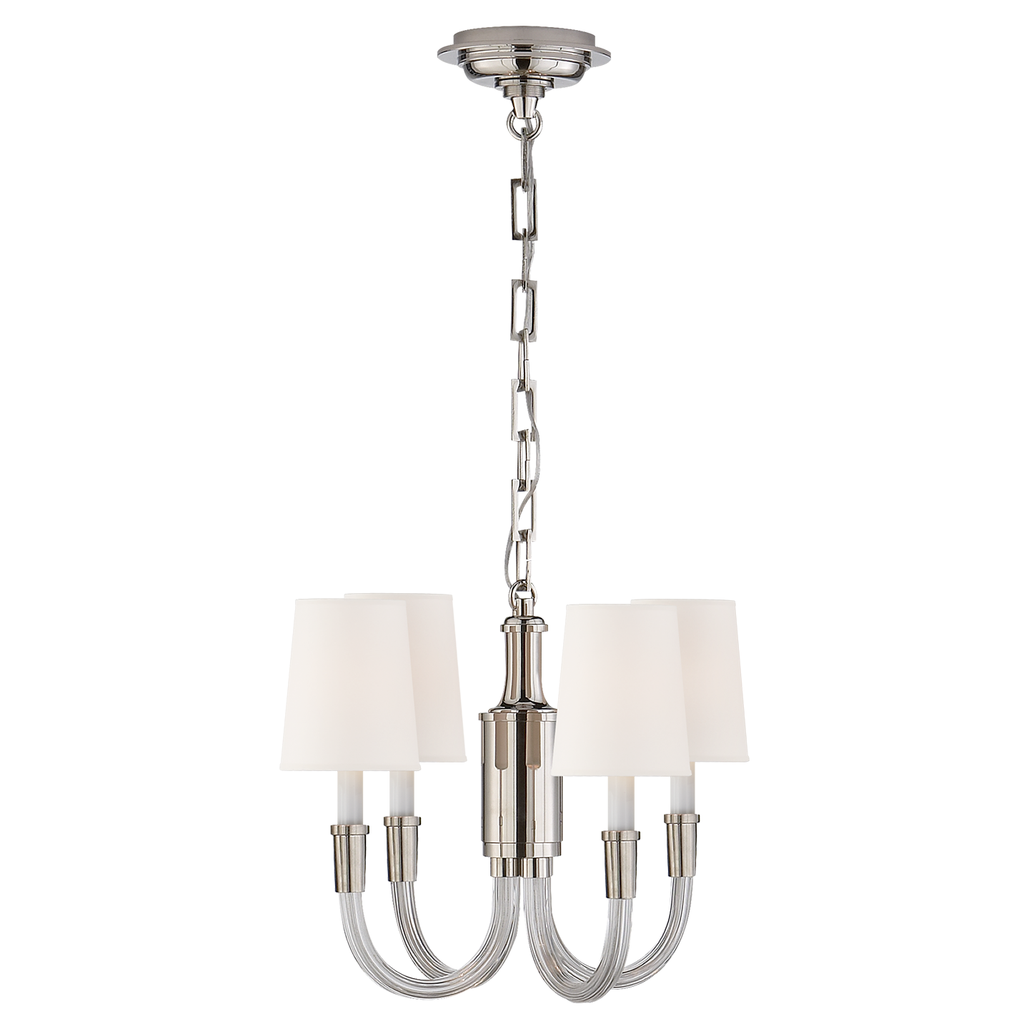 Vivian Mini Chandelier - Crystal with Polished Nickel