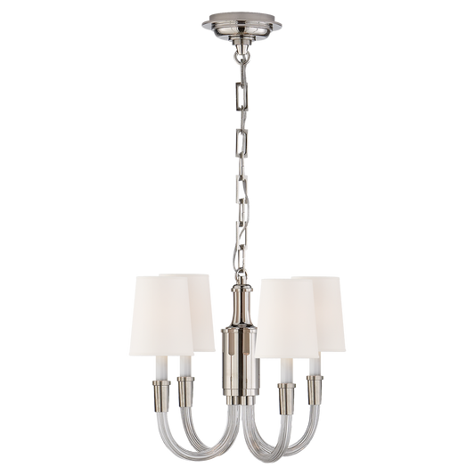 Vivian Mini Chandelier - Crystal with Polished Nickel