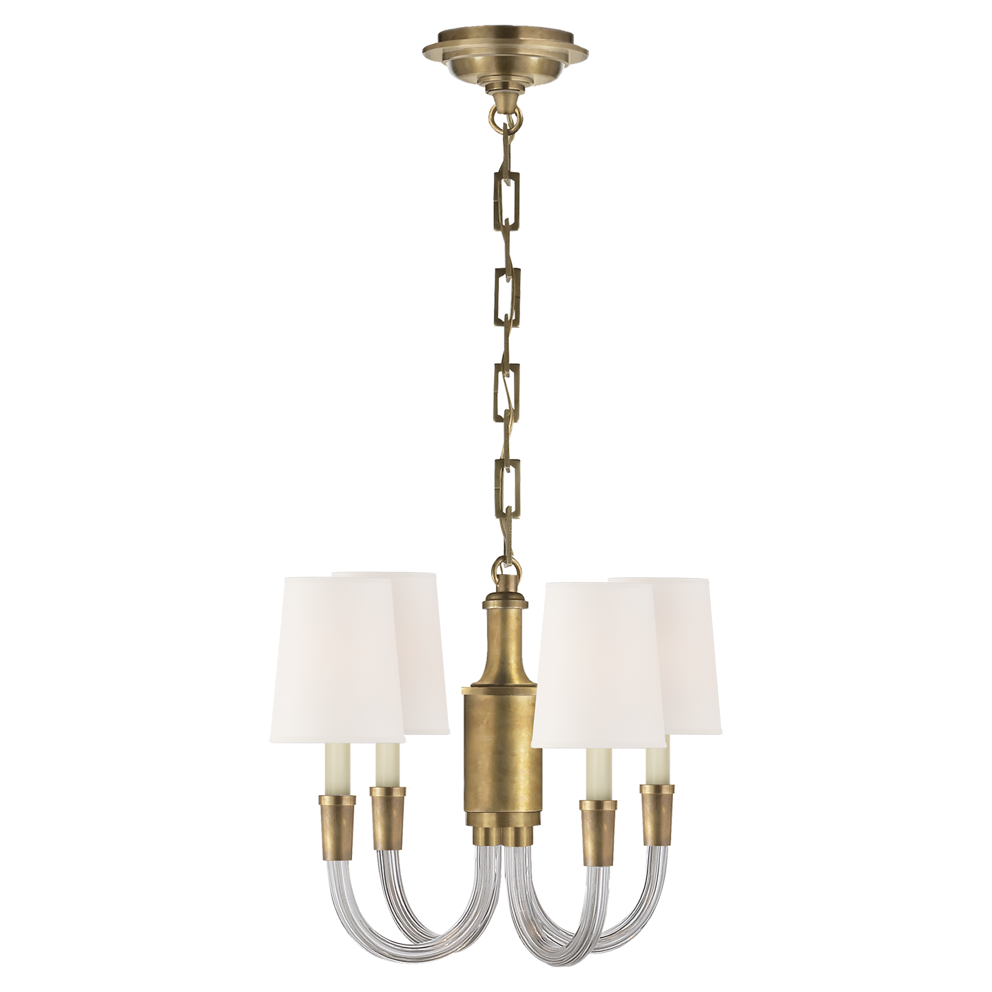 Vivian Mini Chandelier - Crystal with Brass