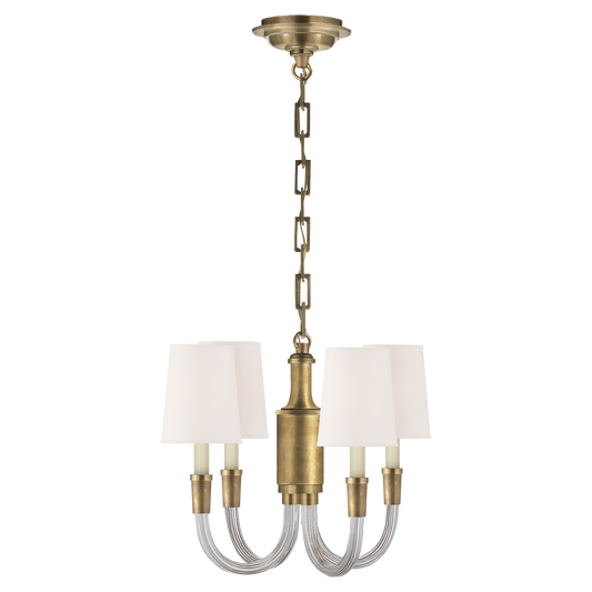 Vivian Mini Chandelier - Crystal with Brass